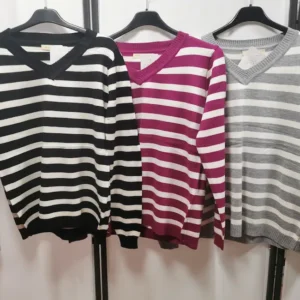 jersey pico rayas mujer