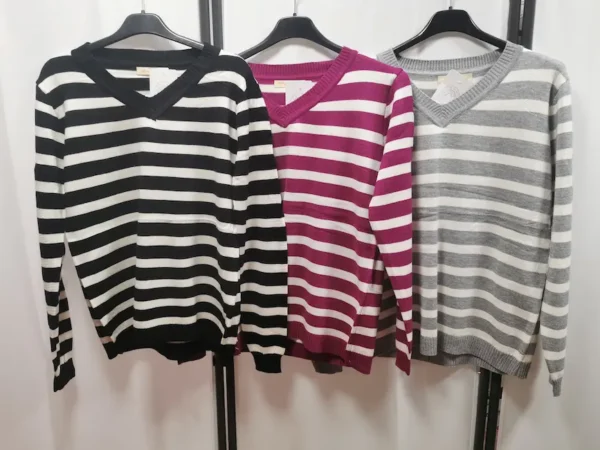 jersey pico rayas mujer