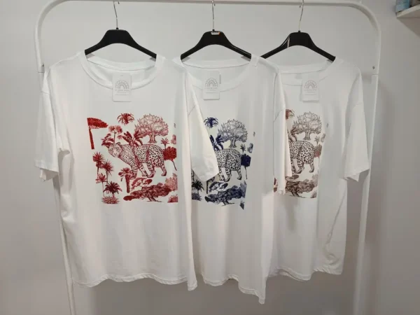 camiseta leopardo color