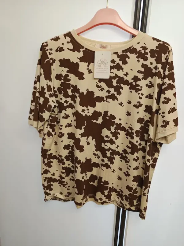 camiseta print vaca