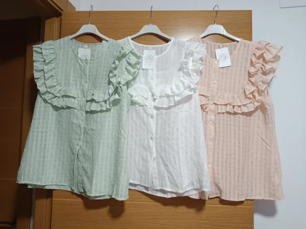 blusa volante lisa