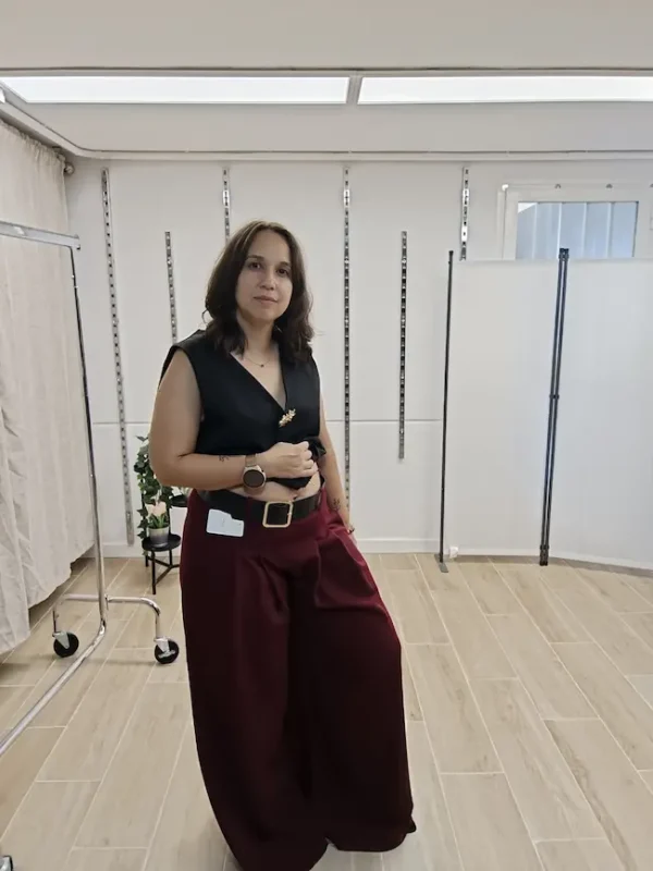 pantalon palazzo puesto